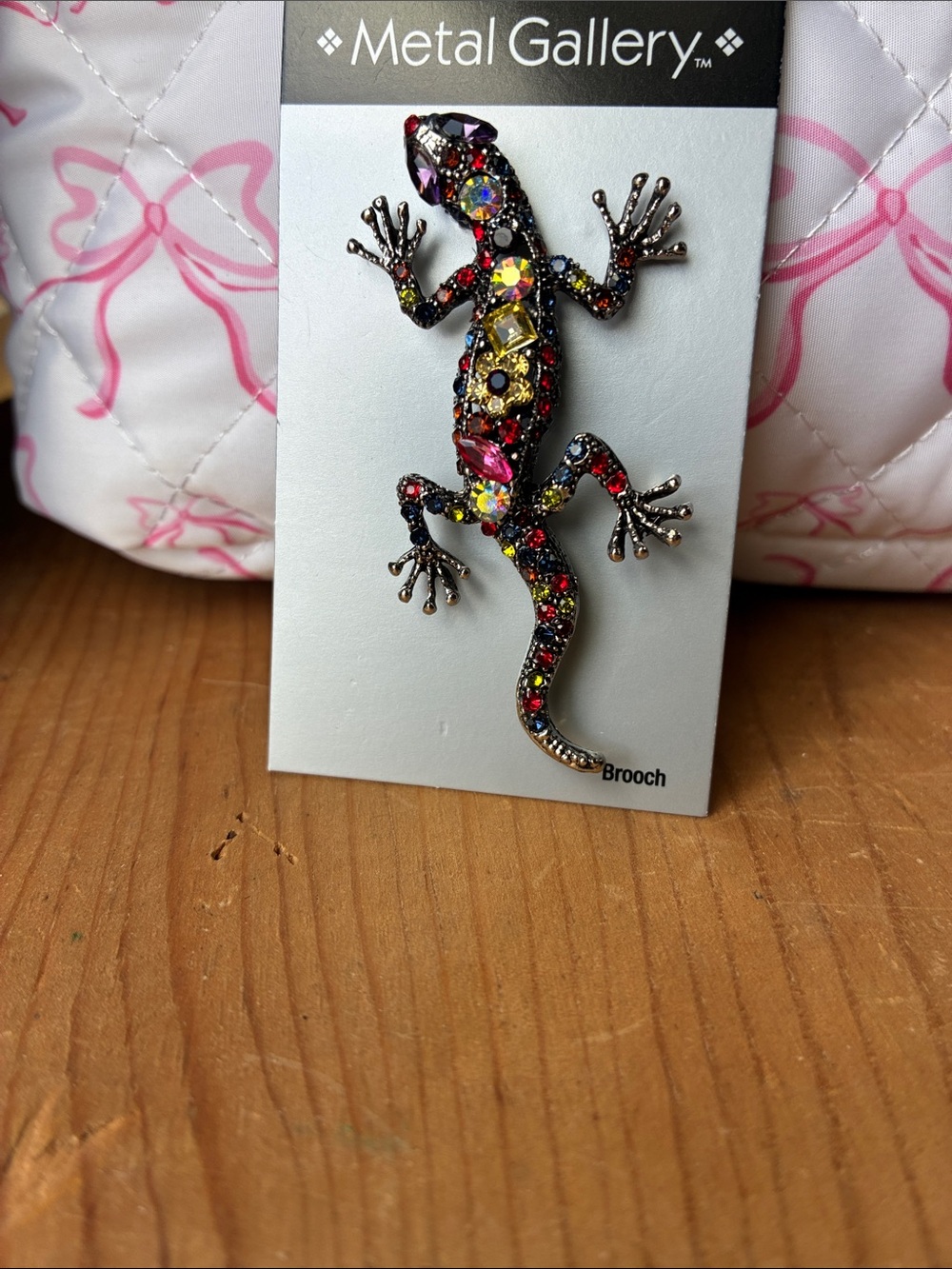 Gallery Multicolor Jeweled Lizard Brooch